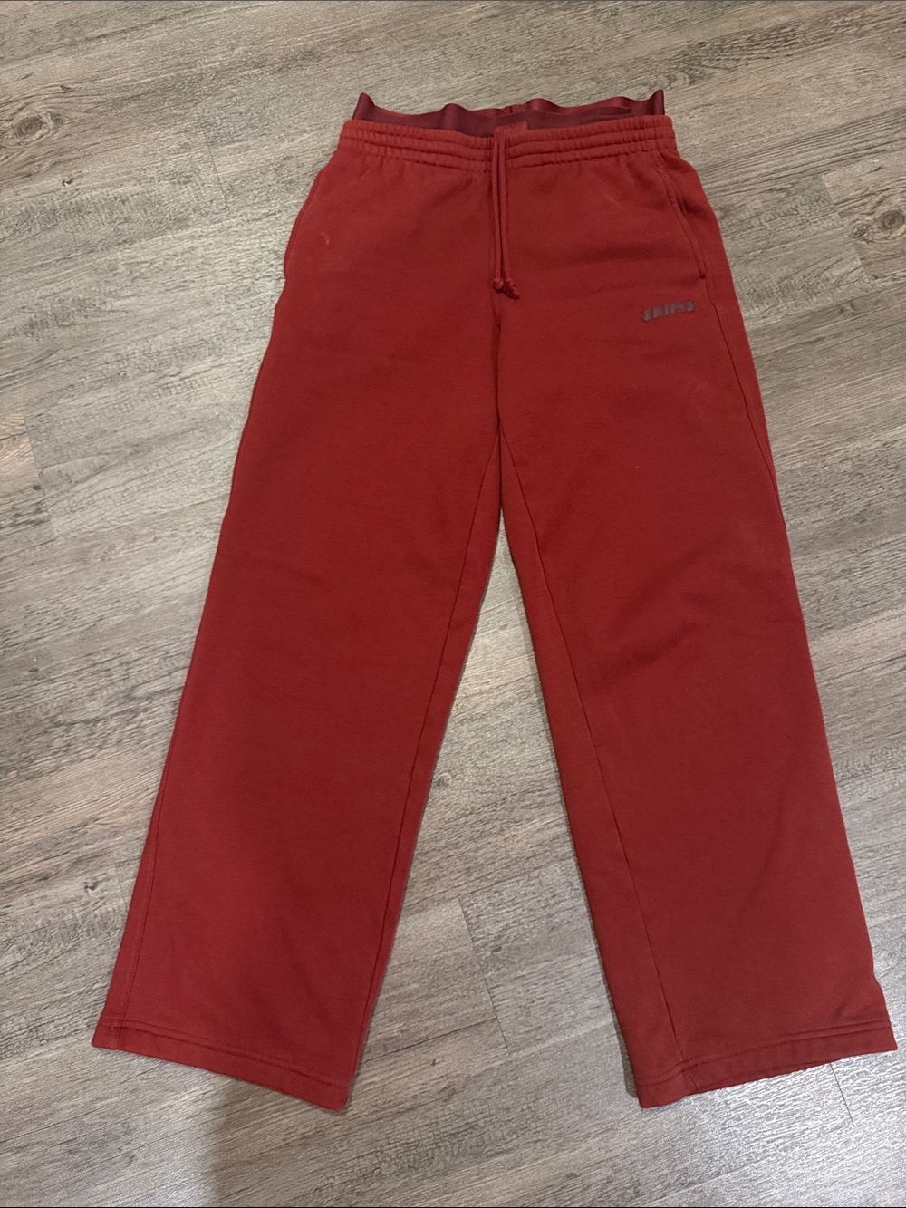 SKIMS Cotton Fleece Logo Exposed Boxer Pant